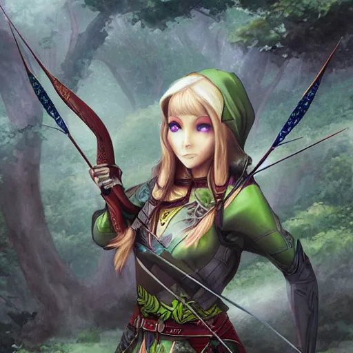 Image similar to elven archer by Akihito Tsukushi