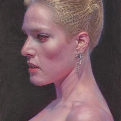 Prompt: portrait of a pink queen, by donato giancola.