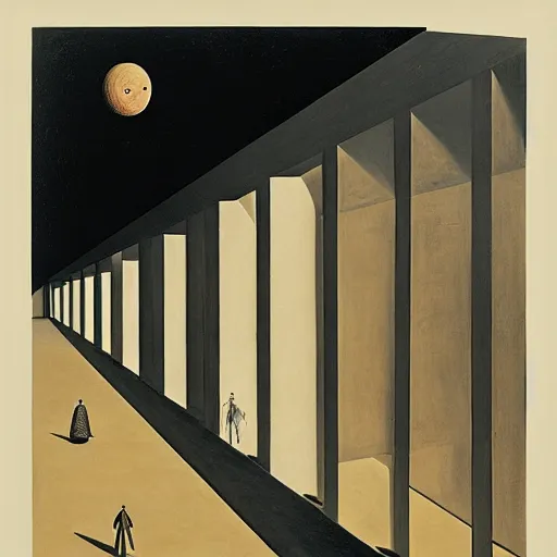 Image similar to a parade of disconnected images : obscure corners of nameless interiors, astronomical diagrams projecting the distances between celestial bodies, a painting by giorgio de chirico, a list of unpopular anagrams.