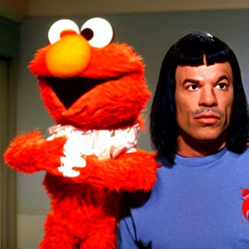 Image similar to elmo as jules in pulp fiction