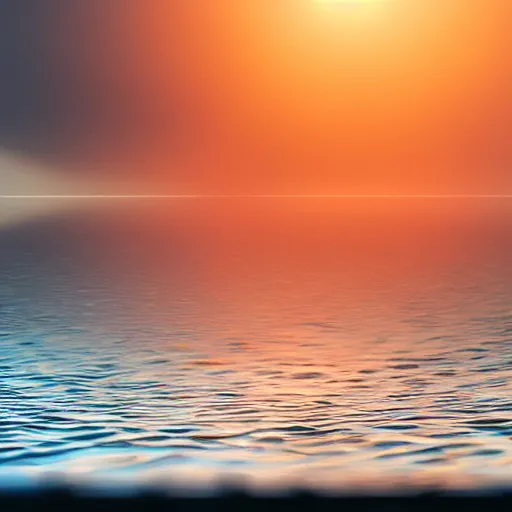 Image similar to the sea reflecting on an Aston Martin, 8k resolution, hyper detailed, ray tracing, sunset