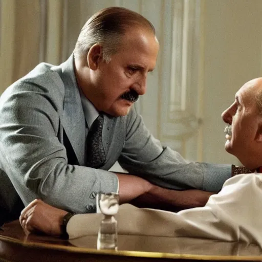 Prompt: Alexander Lukashenko in The Curious Case of Benjamin Button, cinematic still