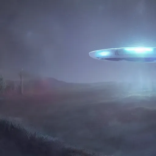 Image similar to found footage of a ufo at night, found footage, dynamic lighting, photorealistic fantasy concept art, trending on art station, stunning visuals, creative, cinematic, ultra detailed