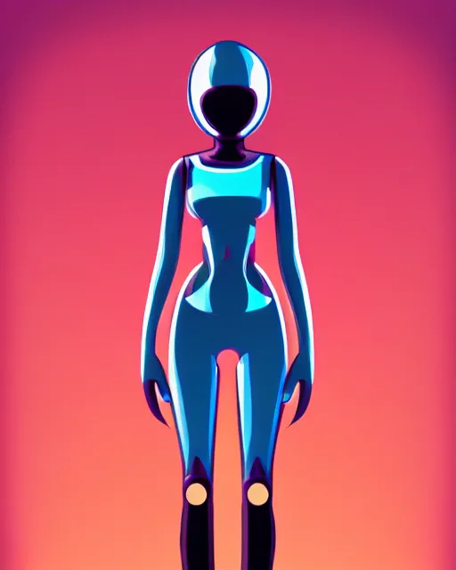 Image similar to symmetrical!! full body concept art for a futurstic alien girl, wearing tight futurstic simple clothes, walking inside of a futuristic life pod on an alien world | | epic - fine - clean, polished, trending on artstation, brush strokes