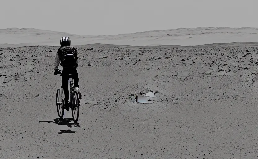 Prompt: riding a bike on mars - h 1 0 2 4