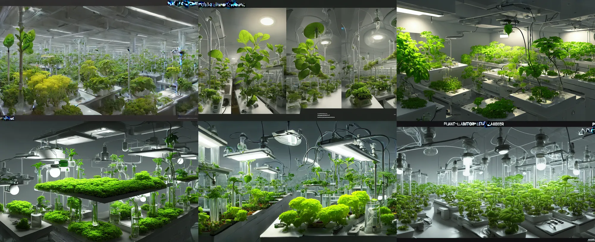 Prompt: plant laboratory ， hydroponics flower ， research office ， incandescent lamp ， future science fiction. game cg, hyperdetailed, moebius, artstation