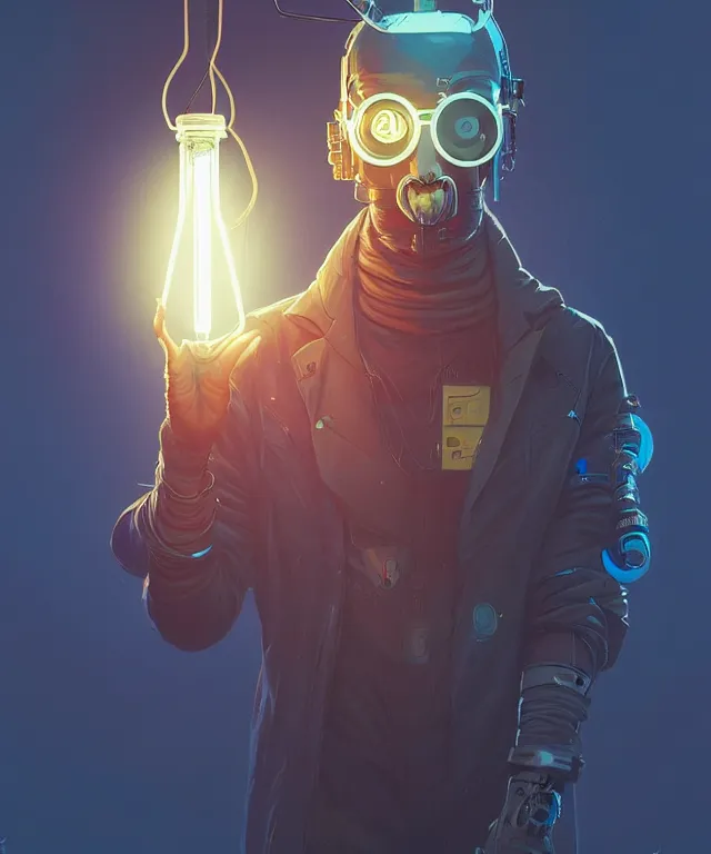 Image similar to a portrait of a cyberpunk kangaroo holding a light bulb, fantasy, elegant, digital painting, artstation, concept art, matte, sharp focus, illustration, art by josan gonzalez