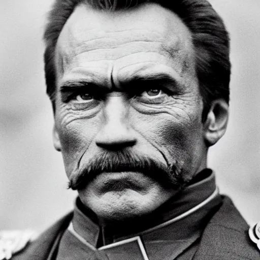 Prompt: Civil War General Arnold Schwarzenegger, old photo