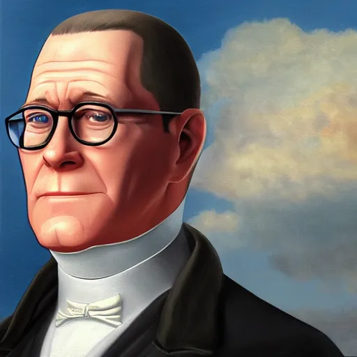 Prompt: Hank Hill from king of the Hill as the 3rd president of the united states, realistic, ultra detailed, oil painting