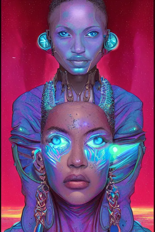 Prompt: portrait of jewel djinn seeker in the style of Rob Lefield and Dan Mumford , trending on artstation, digital art,surrealism ,macro,blueprint ,vaporwave ,