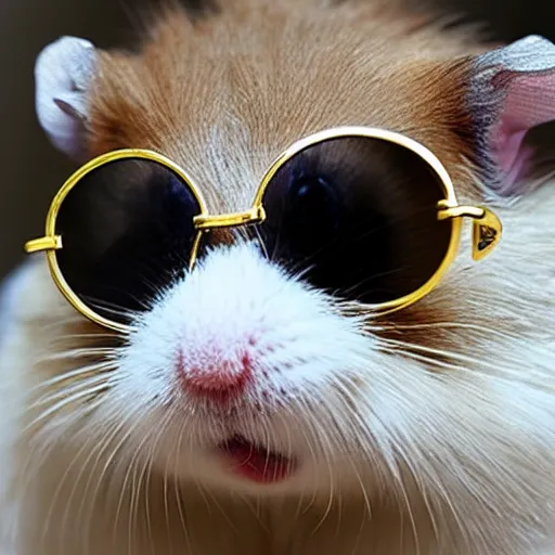 Image similar to cool hamster wearing shades and a gold chain