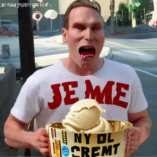 Image similar to jerma 9 8 5 made out of ice cream, high defintion