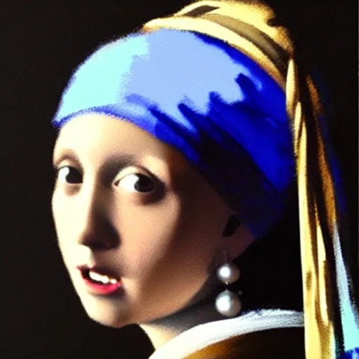 Image similar to a girl with a pearl earring in the style of craig mullins