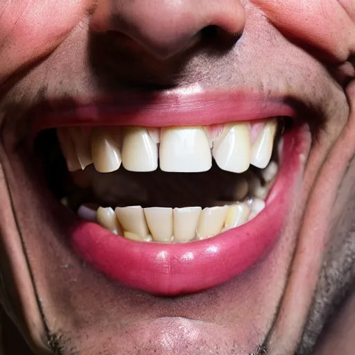 Prompt: the teeth man, 4 k, hyperrealistic