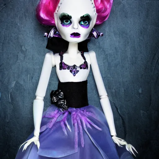 Image similar to monster high haunt couture doll, photography, hd, award winning photo.