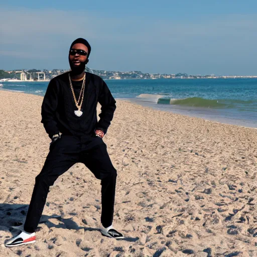 Prompt: glizzy on the beach