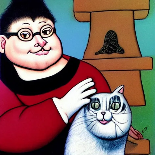 Image similar to waldo as a cat pfp ( profile pic ) by botero