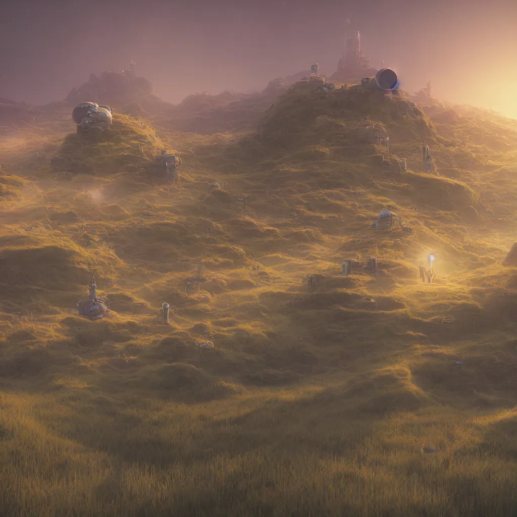 Image similar to call the prime land from the yeast by by mike winkelmann trending on artstation