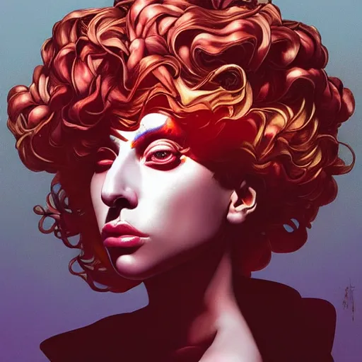 Prompt: prompt : lady gaga portrait soft light painted by james jean and katsuhiro otomo and erik jones, inspired by akira anime, smooth face feature, intricate oil painting, high detail illustration, sharp high detail, manga and anime 1 9 9 9