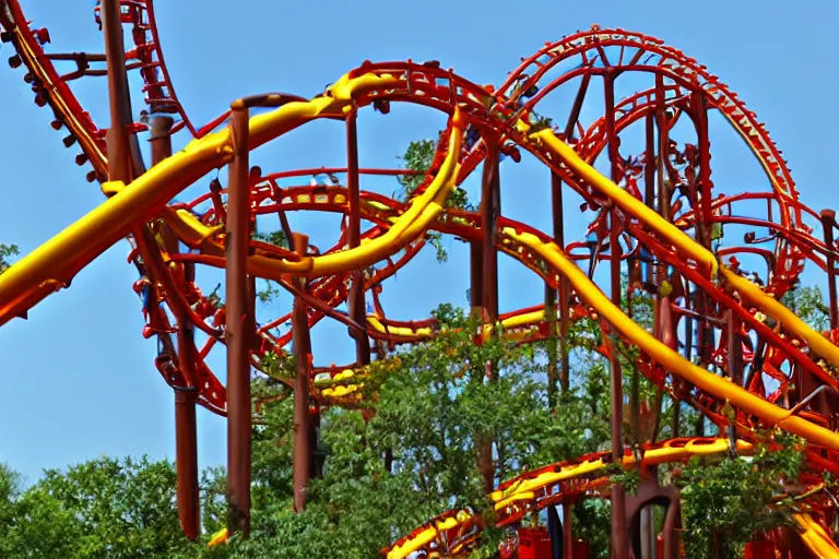 Image similar to El Toro roller coaster, at six flags great adventure, DSLR photography