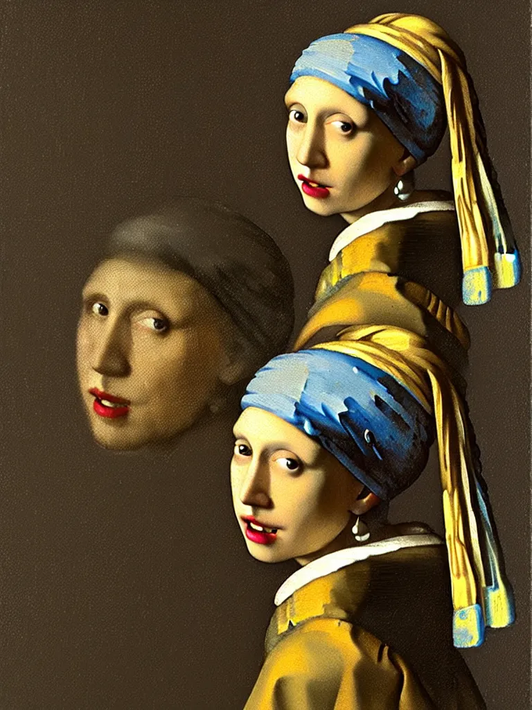 Image similar to Nicholas Cage with a Pearl Earring by Johannes Vermeer