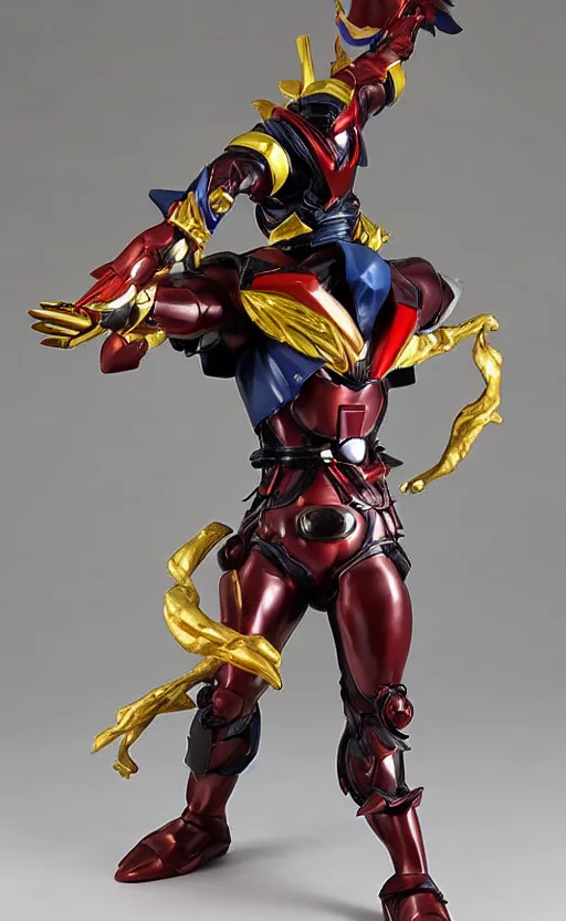 Prompt: tokusatsu hakaider sculpture by takayuki takeya