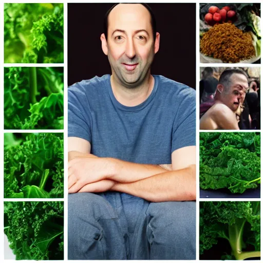 Image similar to tony hale as a pile of kale