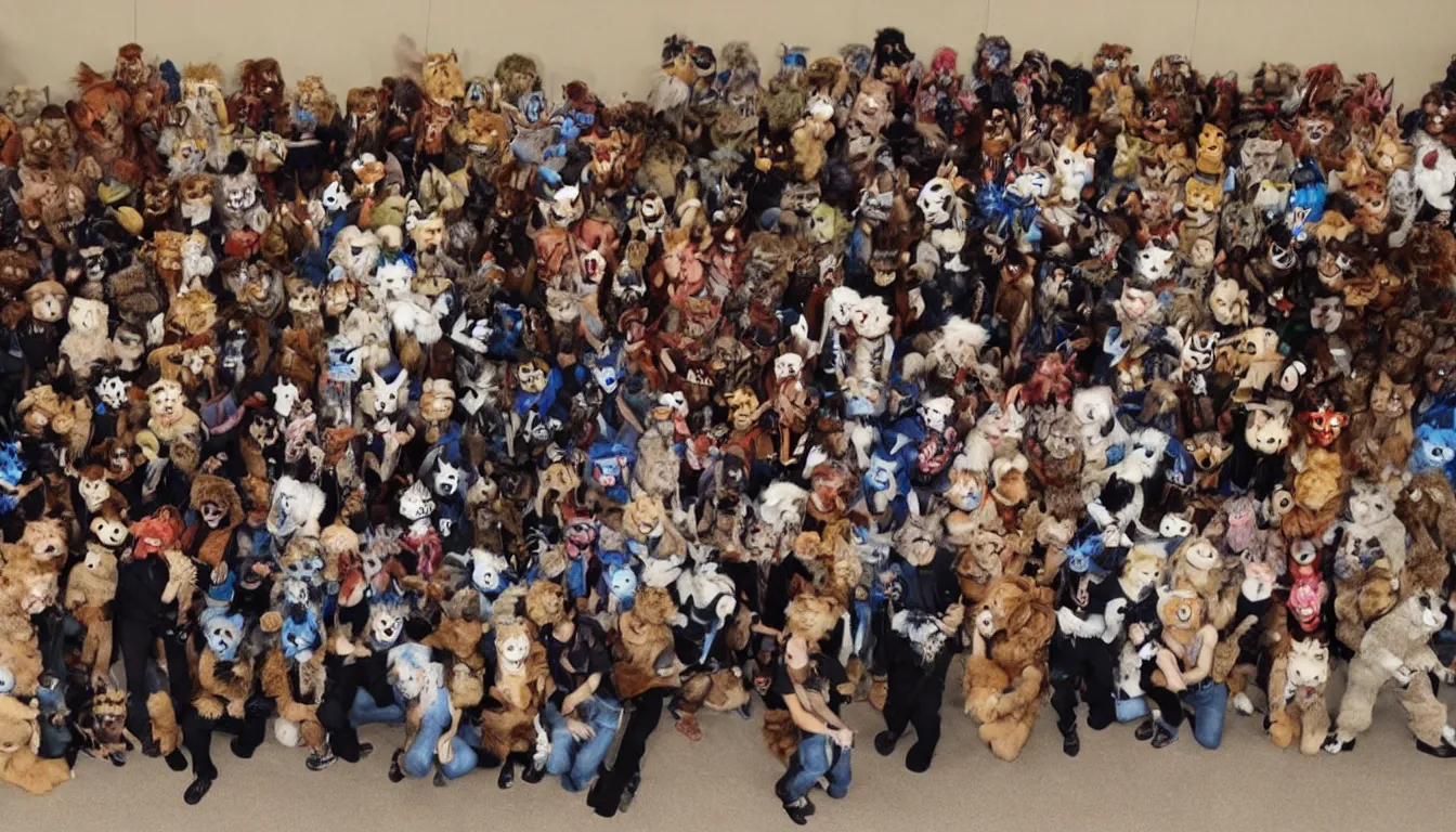 Image similar to Furry convention group photo, Mars Fur Con 2289.