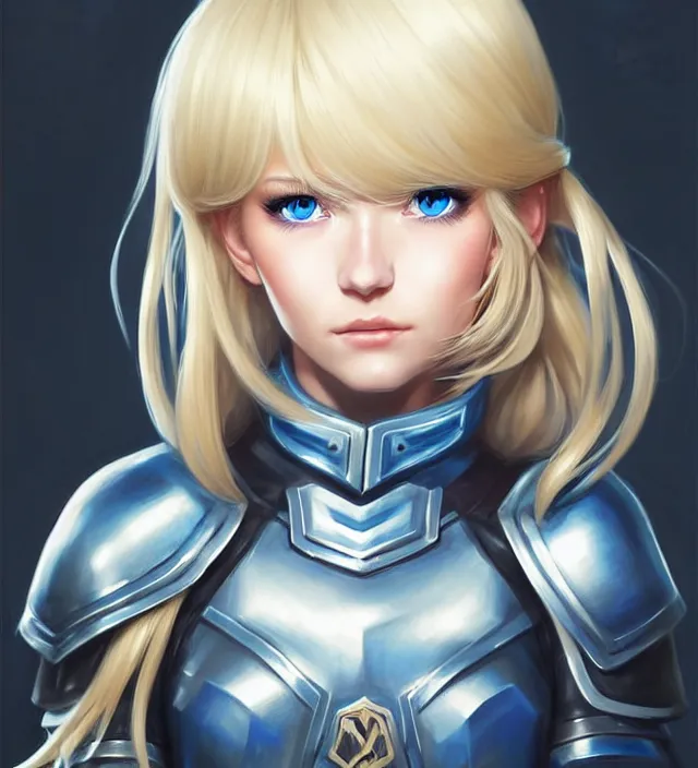 Prompt: character concept art of a cute german woman with blond hair and blue eyes, wearing plastic armor. lovely - fine - face, pretty face, key visual, realistic shaded perfect face, fine details by stanley artgerm lau, wlop, rossdraws, james jean, andrei riabovitchev, marc simonetti, sakimichan, trending on artstation