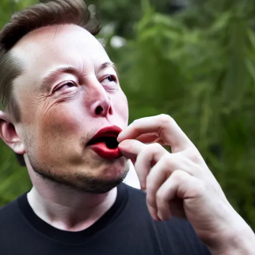 Image similar to a man eating crayons, elon musk, 4 k, high quality,