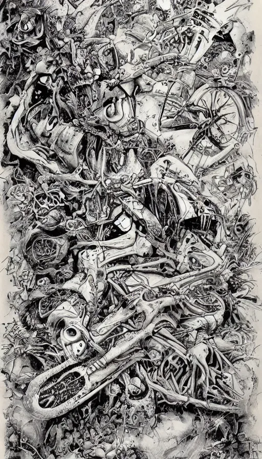 Image similar to life and death mixing together, by ed roth