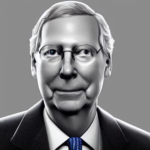 Prompt: mitch mcconnell sticking his head out of a turtle shell, half turtle, half mitch mcconnell, octane render, unreal 5 engine