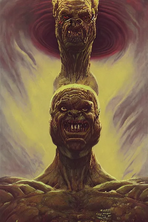 Image similar to eddie hall as extraterrestrial beast by jack kirby, norman rockwell, wayne barlow, sergey krasovskiy, zdzislaw beksinski, artstation creature