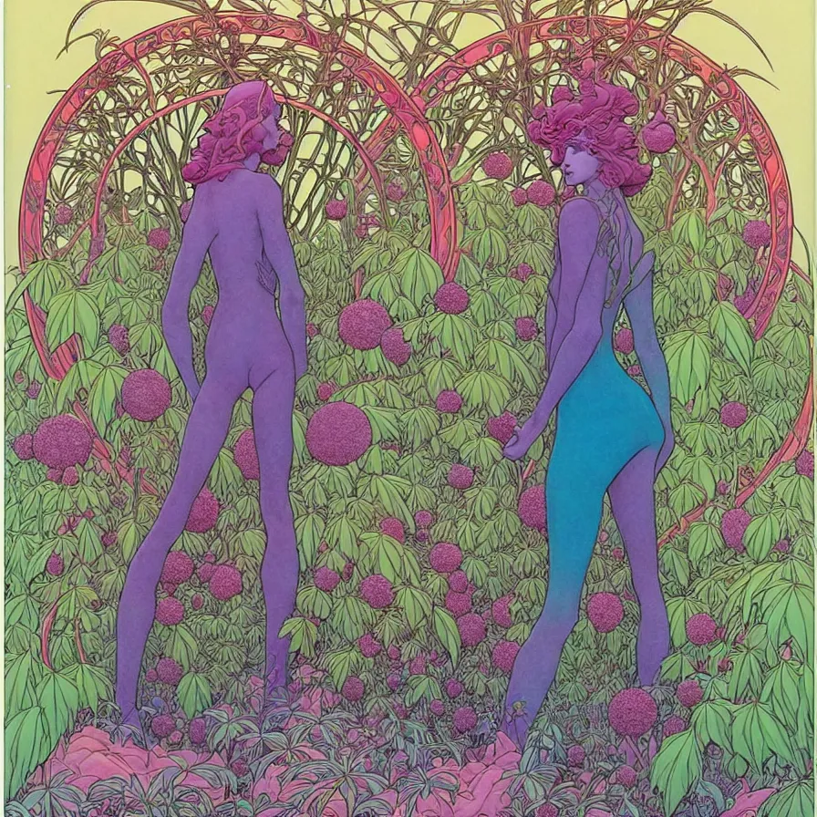 Prompt: ( ( ( ( beautiful strange forest and flowers surrounded by an art nouveau style decorative frame ) ) ) ) by mœbius!!!!!!!!!!!!!!!!!!!!!!!!!!!, overdetailed art, colorful, record jacket