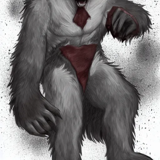 Image similar to a werewolf, fursona!!!!, by kawacy, trending on artstation, full body