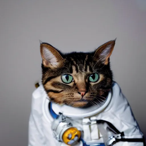 Image similar to photo of cat in space suit