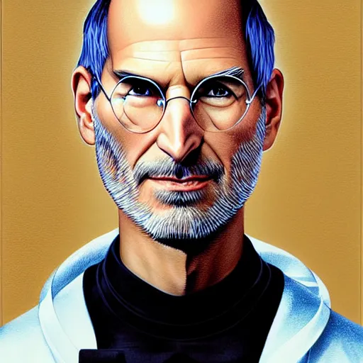 Image similar to Steve jobs portrait, Pixar style, by Tristan Eaton Stanley Artgerm and Tom Bagshaw.