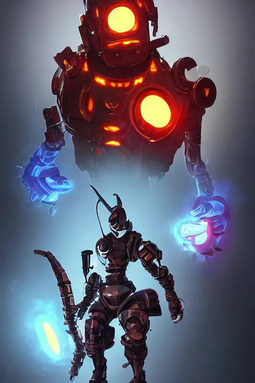 Image similar to epic mask helmet robot ninja portrait stylized as fornite style game design fanart by concept artist gervasio canda, behance hd by jesper ejsing, by rhads, makoto shinkai and lois van baarle, ilya kuvshinov, rossdraws global illumination radiating a glowing aura global illumination ray tracing hdr render in unreal engine 5