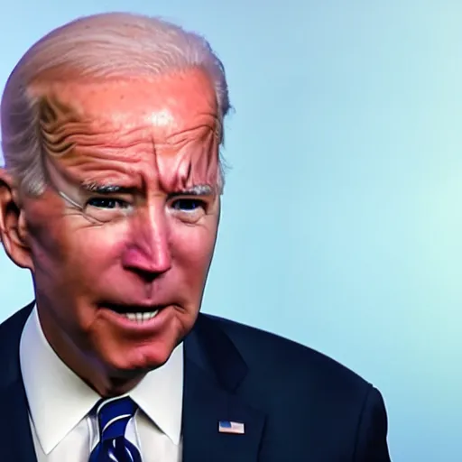 Prompt: macro close-up of joe biden, studio lighting