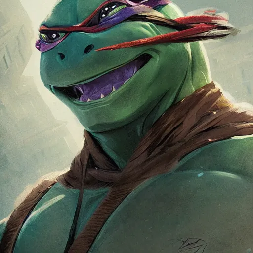 Image similar to a portrait of the ninja turtles by greg rutkowski