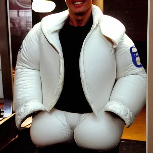 Prompt: tom cruise as the michelin man