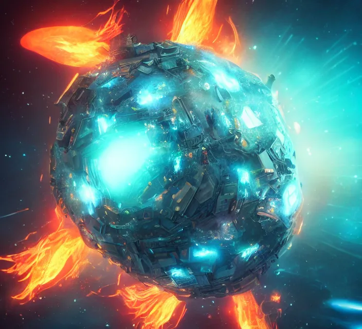 Prompt: lighting the great cosmic fart on fire. matte painting comic book art, cinematic, highly detailed, realistic, beautiful cosmic neural network, octane render, unreal engine, depth of field, trending on artstation, sharp focus, philosophical splashes of colors