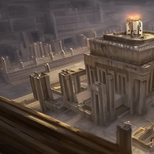 Image similar to god\'s third temple, concept art, unreal engine, 8k UHD, trending on art station