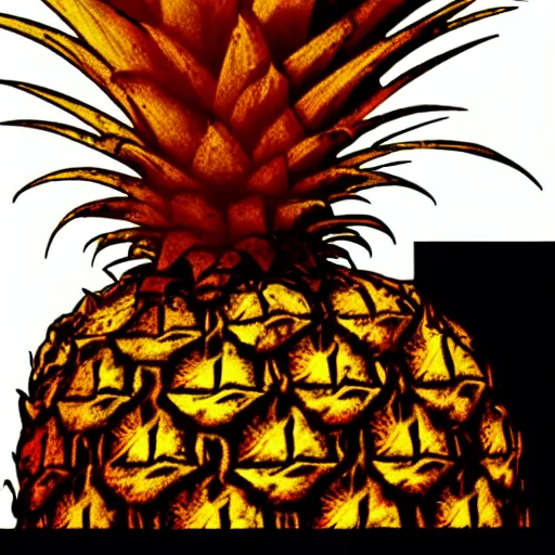 Prompt: a gangster pineapple