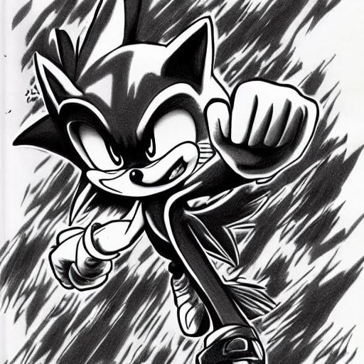 Dark Sonic Sketch Nollid - Illustrations ART street