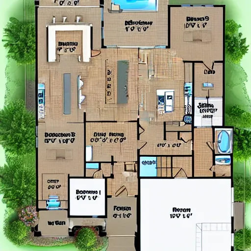 Prompt: floor plan for a house