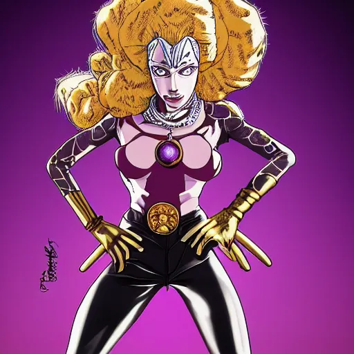 a portrait of a killer queen from jojo bizarre, Stable Diffusion