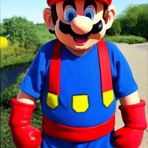 Image similar to nintendo mario as a real life person