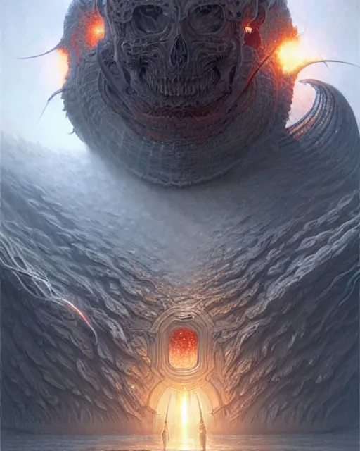 Prompt: The last enemy that shall be destroyed is death, artwork by artgerm, scifi, D&D, extraordinary phenomenon, fantasy, intricately detailed, elegant, digital painting, smooth, sharp focus, art by Greg Rutkowski and Ruth Asawa and Ted Nasmith