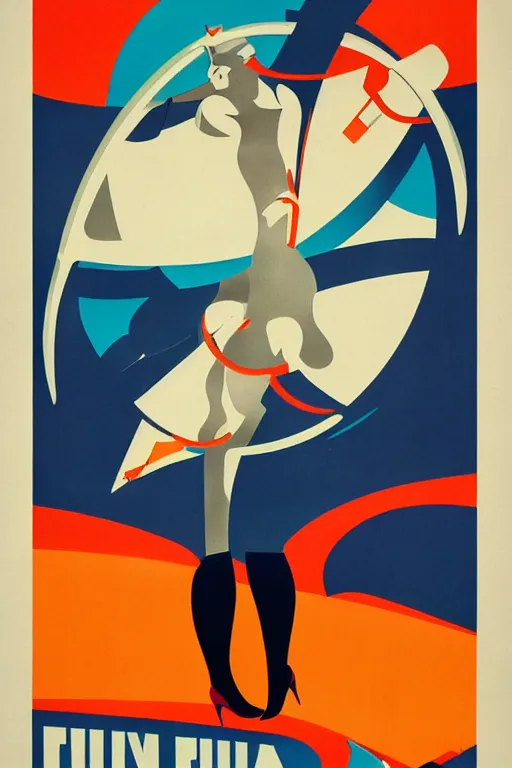 Image similar to poster of the fun, 1 9 5 0 s style, futuristic design, dark, symmetrical, washed out color, centered, art deco, 1 9 5 0's futuristic, glowing highlights, intense